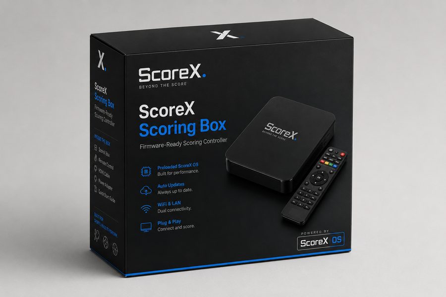 ScoreX Scoring Box and remote.