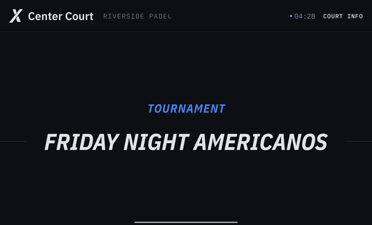 Tournament title card: Friday Night Americanos.